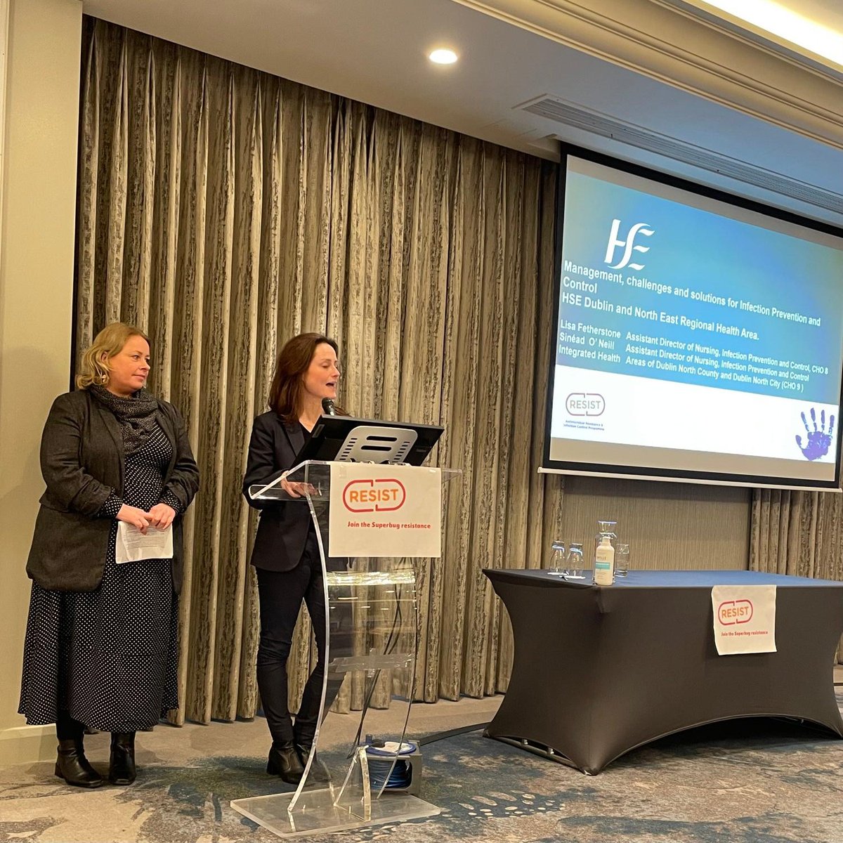 Liam McLoughlin (@liamcmcloughlin) on Twitter photo Lisa Fetherstone & Sinéad O’Neill, ADONs, Infection Prevention and Control Dublin and North East Regional Health Area talk about the challenges and solutions in their IPC work
#AMRIC
#KeepAntibioticsWorking
#AMRICKeepIPCWorking
<a href="/HSEDubNorthEast/">HSEDubNorthEast</a> <a href="/PublicHealthDNE/">Public Health HSE Dublin and North East</a> <a href="/CcoHse/">Dr Colm Henry, CCO HSE Ireland</a> <a href="/HSELive/">HSE Ireland</a> Lisa Fetherstone & Sinéad O’Neill, ADONs, Infection Prevention and Control Dublin and North East Regional Health Area talk about the challenges and solutions in their IPC work
#AMRIC
#KeepAntibioticsWorking
#AMRICKeepIPCWorking
<a href="/HSEDubNorthEast/">HSEDubNorthEast</a> <a href="/PublicHealthDNE/">Public Health HSE Dublin and North East</a> <a href="/CcoHse/">Dr Colm Henry, CCO HSE Ireland</a> <a href="/HSELive/">HSE Ireland</a>