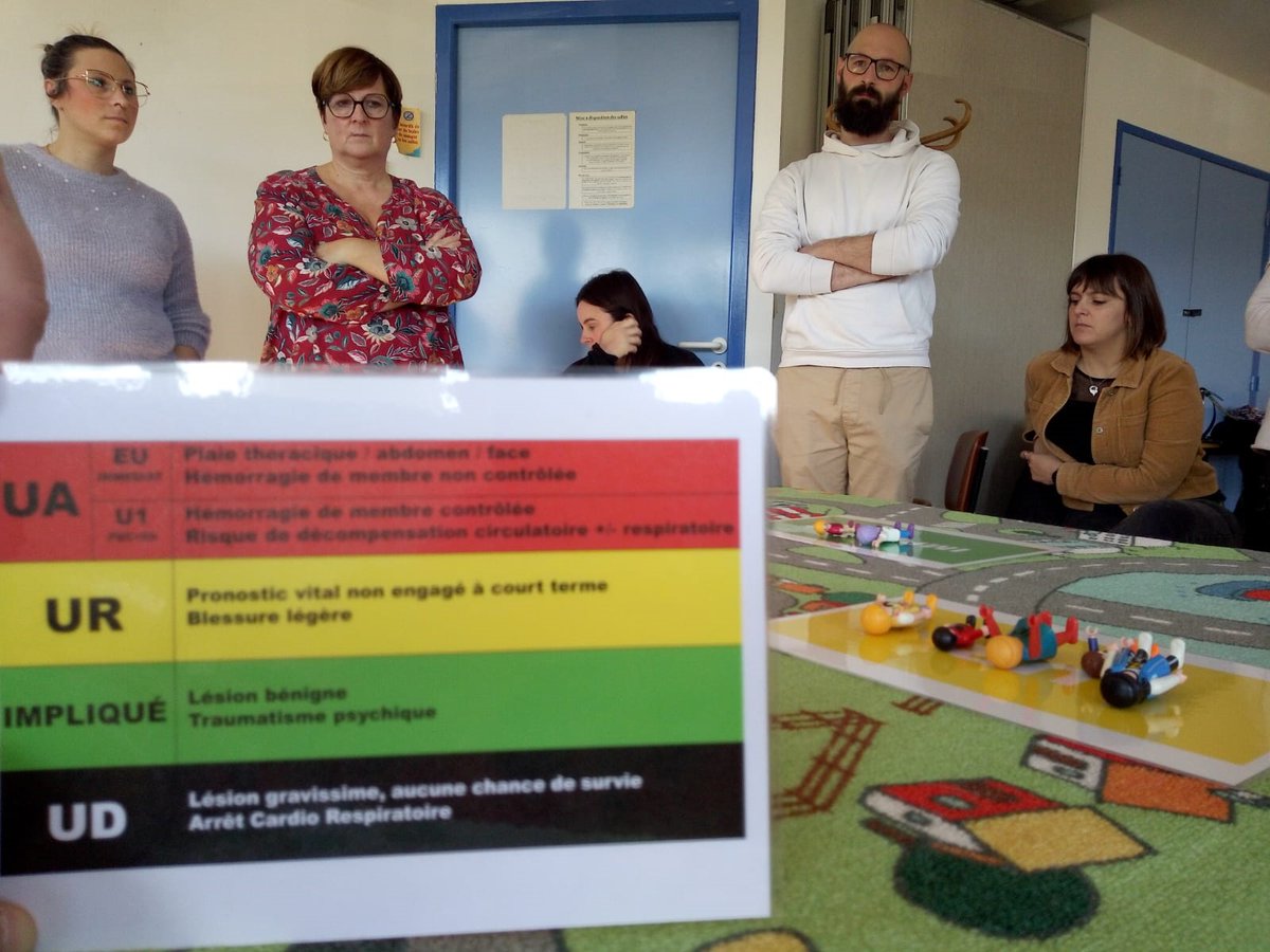 CHCoteBasque's tweet photo. Pays Basque jeudi de la #formation  #urgences  #Situations #Sanitaires #Exceptionnelles  #EHPAD
Atelier de sensibilisation aux Situations Sanitaires Exceptionnelles (SSE)  par les formateurs du CESU 64A   du 
@CHCoteBasque  lors d'une formation AFGSU2 Spécial EHPAD. https://t.co/BoQ1UkLXOf