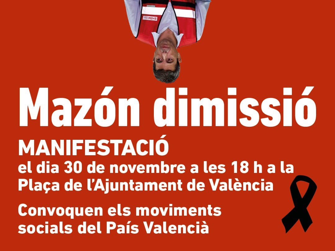 laccent's tweet photo. Dissabte 30 València #MazonDimissió #lavidadavantelcapital #quesenvagen https://t.co/yaHoDYyH2Y