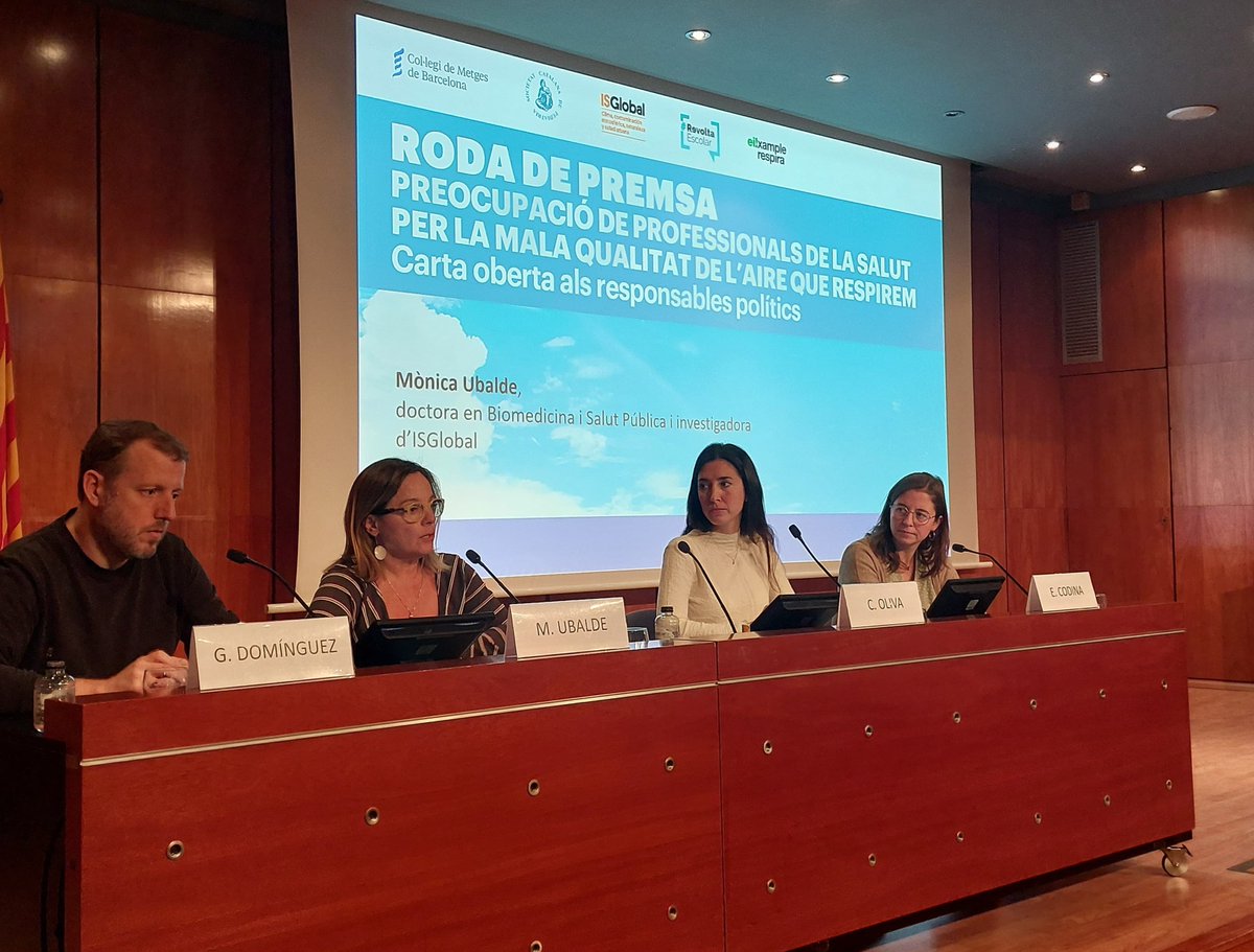 📄El <a href="/COMBarcelona/">Col·legi Metges BCN</a>, la <a href="/SCPed/">SCPediatria</a> i #ISGlobal, en col·laboració amb <a href="/eixrespira/">Eixample Respira</a> i <a href="/RevoltaEscolar/">Revolta Escolar Cat</a>, reclamen en una carta oberta mesures polítiques per a millorar la qualitat de l'aire.

💨Es calcula que la contaminació de l’aire causa més de 3.000 morts anuals a Catalunya.