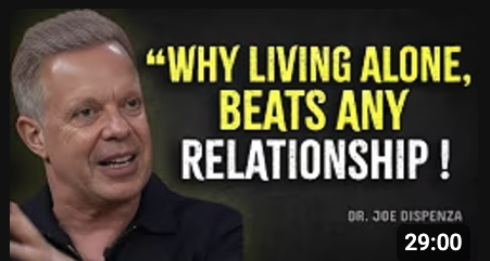 asystemarchitec's tweet image. #singleminded #independentthinker 

youtube.com/watch?v=X8BzWj…

Holidays.... oooof!   Question: Are you living by yourself?  Even in a relationship?  Maybe you don't know why you need to be alone, or maybe it never crosses your mind.

Even in marriages people find separate spaces