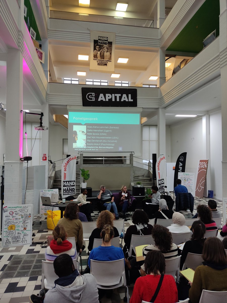 📸 Nagenieten van de studiedag 'Micro-agressies onder de loep' die we samen met <a href="/hih_antiracisme/">Hand in Hand</a> organiseerden! Centraal? Herkenning, impact en aanpak van micro-agressies. Merci aan de organisatoren, deelnemers, vrijwilligers, sprekers om hier zo'n geslaagde dag van te maken 👏