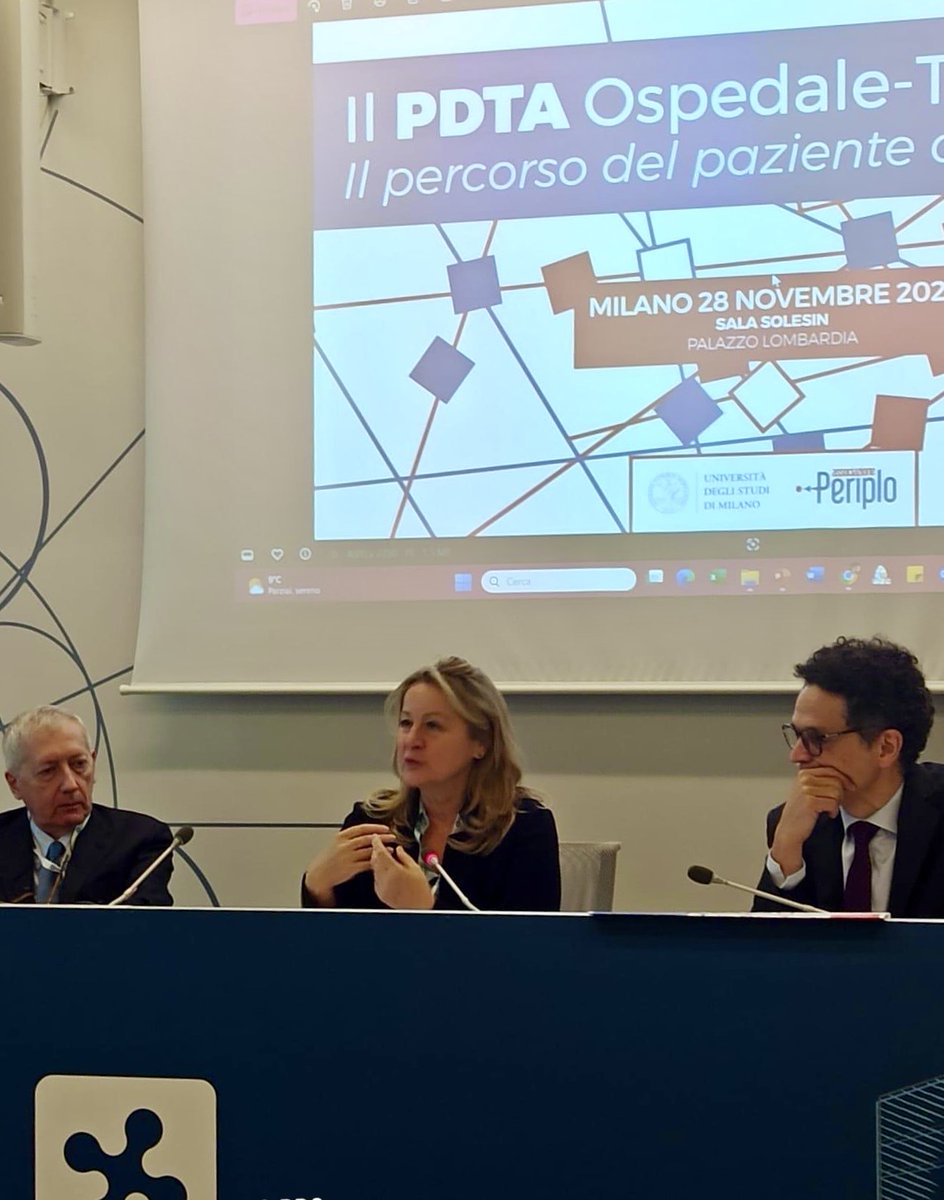 OverEventi's tweet photo. Si tiene oggi, nella Sala Valeria Solesin di Palazzo Lombardia, l’incontro promosso dal Dipartimento di #Oncologia ed #Emato-Oncologia dell’Università degli Studi di Milano in collaborazione con Associazione Periplo per la presentazione del primo #PDTA di integrazione tra #ospedale e territorio. Un contributo fondamentale, che arriva dalla realtà cremonese, per il potenziamento della #sanità territoriale e per la definizione di un modello organizzativo che garantisca continuità nel percorso di cura.
Resp. Scientifici Gianni Amunni, Daniele Generali @DanieleGeneral4, Gianluca Vago.
Relatori: Attilio Fontana @FontanaPres, Alessandro Amorosi, Ezio Belleri, Walter Bergamaschi, Doriana Bertazzo @d_bertazzo, Federico Bontardelli @telegono, Paolo Casali, Stefano Cavalieri, Pierfranco Conte, Andrea De Monte, Fabrizio Gervasoni @dottfabrigerva, Vito Ladisa, Andrea Machiavelli, Francesco Passamonti, Adele Patrini, Gabriella Pravettoni @GPravettoni, @annarosa_racca, Ida Ramponi, Stefano Regondi, Andrea Sartore Bianchi, Manuela Tamburo De Bella.