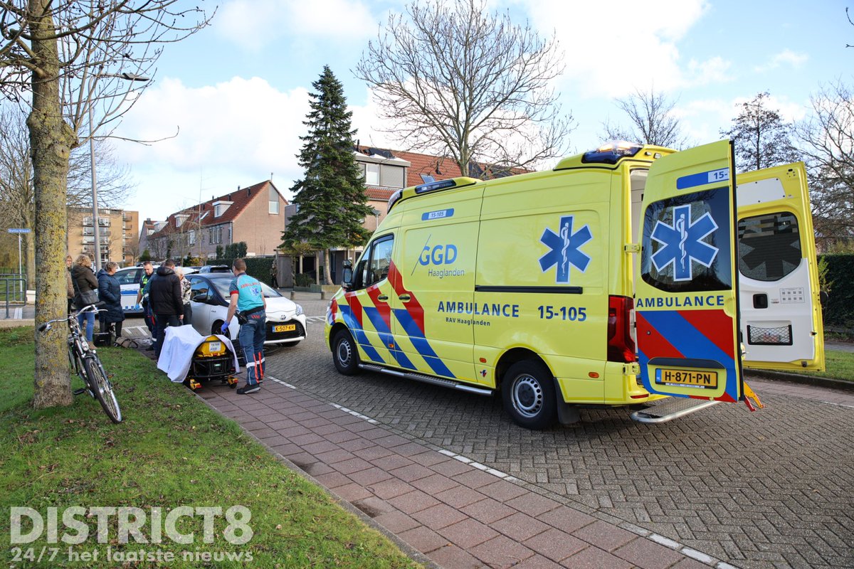 Ongeval tussen auto en fietsster in Den Hoorn