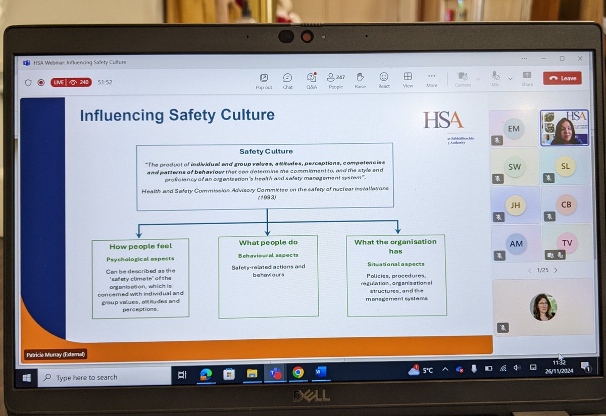 Karen Duffy (@duffykaren4) on Twitter photo Safety culture in an organization should be about 'Bringing Policies & Procedures to Life'
Great webinar by Colleen Butler & Patricia Murray of <a href="/TheHSA/">Health and Safety Authority</a> earlier this week.
#safety #management #companyculture #BetterTogether Safety culture in an organization should be about 'Bringing Policies & Procedures to Life'
Great webinar by Colleen Butler & Patricia Murray of <a href="/TheHSA/">Health and Safety Authority</a> earlier this week.
#safety #management #companyculture #BetterTogether