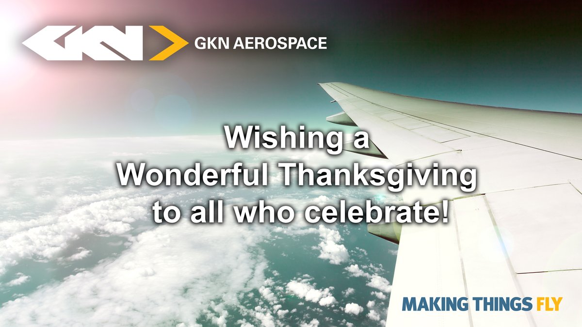 This #Thanksgiving, GKN Aerospace expresses our gratitude to our customers, suppliers, partners, and dedicated employees. Your support is essential as we continue shaping the future of flight.
Wishing everyone a very Happy Thanksgiving!