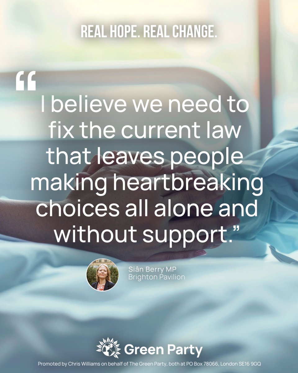 "Public opinion shows a large majority of people want the option to choose assisted dying..."

<a href="/sianberry/">Sian Berry</a> on why she is supporting the End of Life Bill.