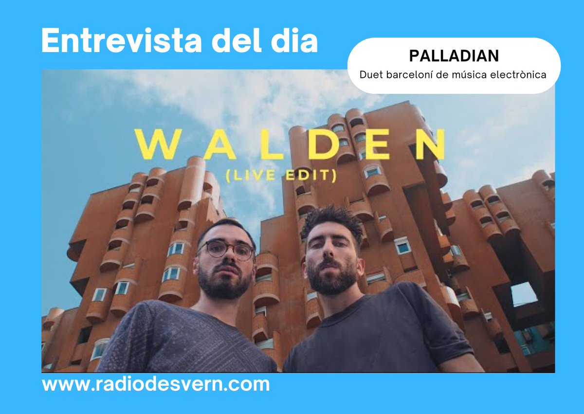 🎙️#RadioDesvern-Entrevista a <a href="/palladianmusic/">PALLADIAN</a>, duet de música electrònica que ha publicat el tema #WALDEN, inspirat en l'edifici santjustenc.

🗨️"L'emoció que et pugui donar un espai a nivell sonor és una cosa que busquem als nostres temes" 

🎧ENTREVISTA: 
radiodesvern.com/programs/entre…