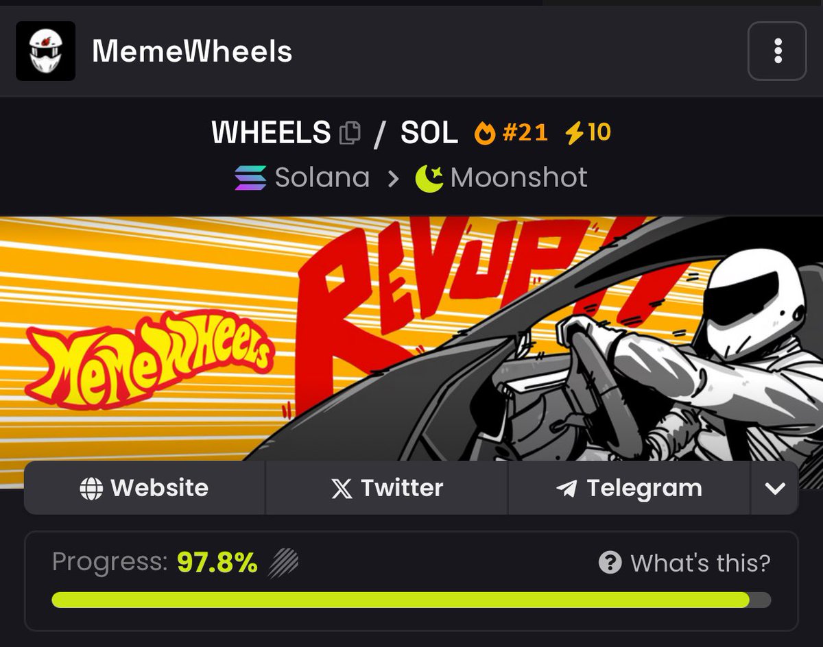 <a href="/dr_crypto_calls/">Dr. Crypto</a> Gm  from $wheels car community 
Long awaited moment 
Let the race begin 
We fckn love cars🔥
We getting Motorsport onboard 
Can’t fade this

dexscreener.com/solana/akmg1wr…