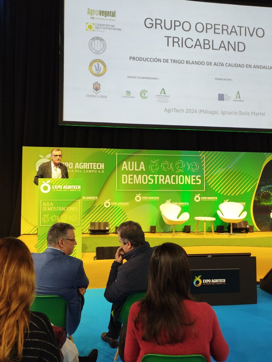 CoopsAgroAND's tweet photo. Presentación del grupo operativo #Tricabland , en el que participa #CoopsAgroAND y que lidera @AgrovegetalSA 🔝🔝
➡️ Objetivo: Producir #trigos blando de calidad para la industria harinera 🌾🌾
➡️En el marco de @ExpoAgritech https://t.co/N3PfFcSS4A