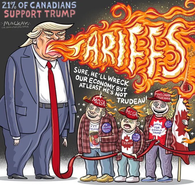 FUN FACT:  Canadians that cheered Trump on, who are mostly Poilievre fans, are stupid idiots.

Thanks for coming to my TED Talk.