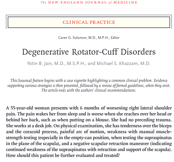 MHcsba's tweet photo. New England Journal of Medicine (NEJM) 2024: Trastornos del manguito rotador
#MedEd #MedX #MedTwitter 
DOI:10.1056/NEJMcp1909797 https://t.co/WL0jlxg7Ka