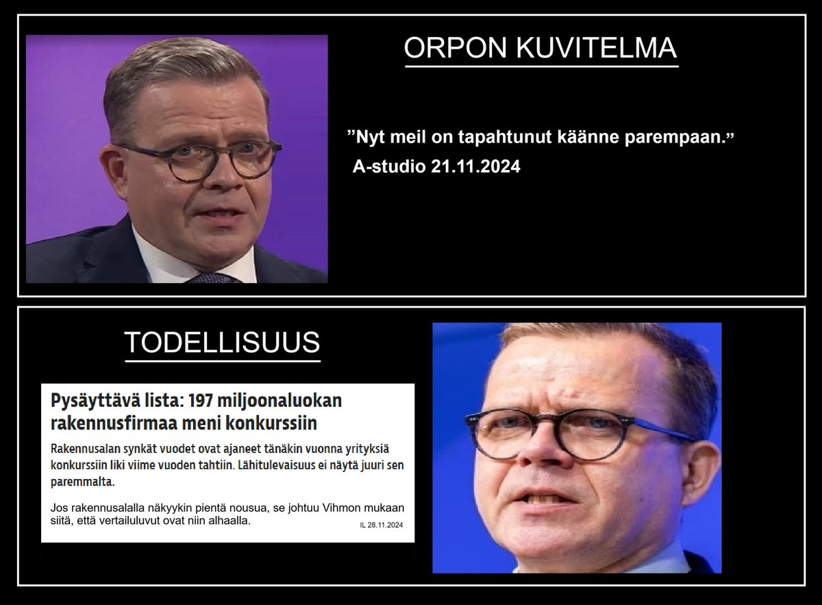 TomKeepIt's tweet photo. Voi meidän Antti Petteriä, kun se yrittää niin kovasti väittää mustaa valkoiseksi.

#surkea #epäonnistuja #talouspolitiikka #eitoimi #lapanen #OrpoEroa https://t.co/PSq88Q9av9
