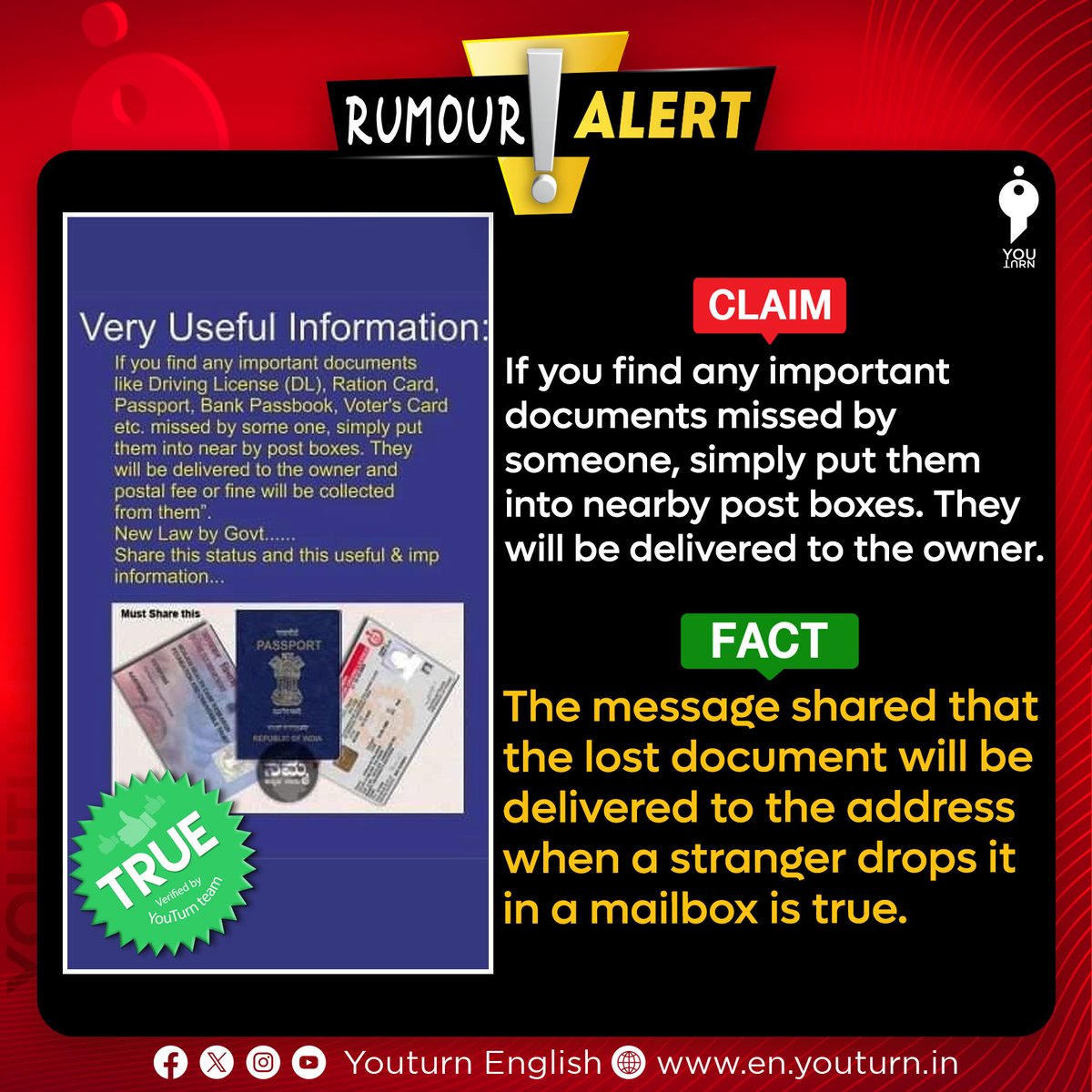 Youturn_media's tweet image. What happens if a stranger puts someone's lost important document like bank passbook in the mailbox? Let's find out

share.youturn.in/en/factcheck/p…

#Mailbox | #Youturn |  #Factcheck