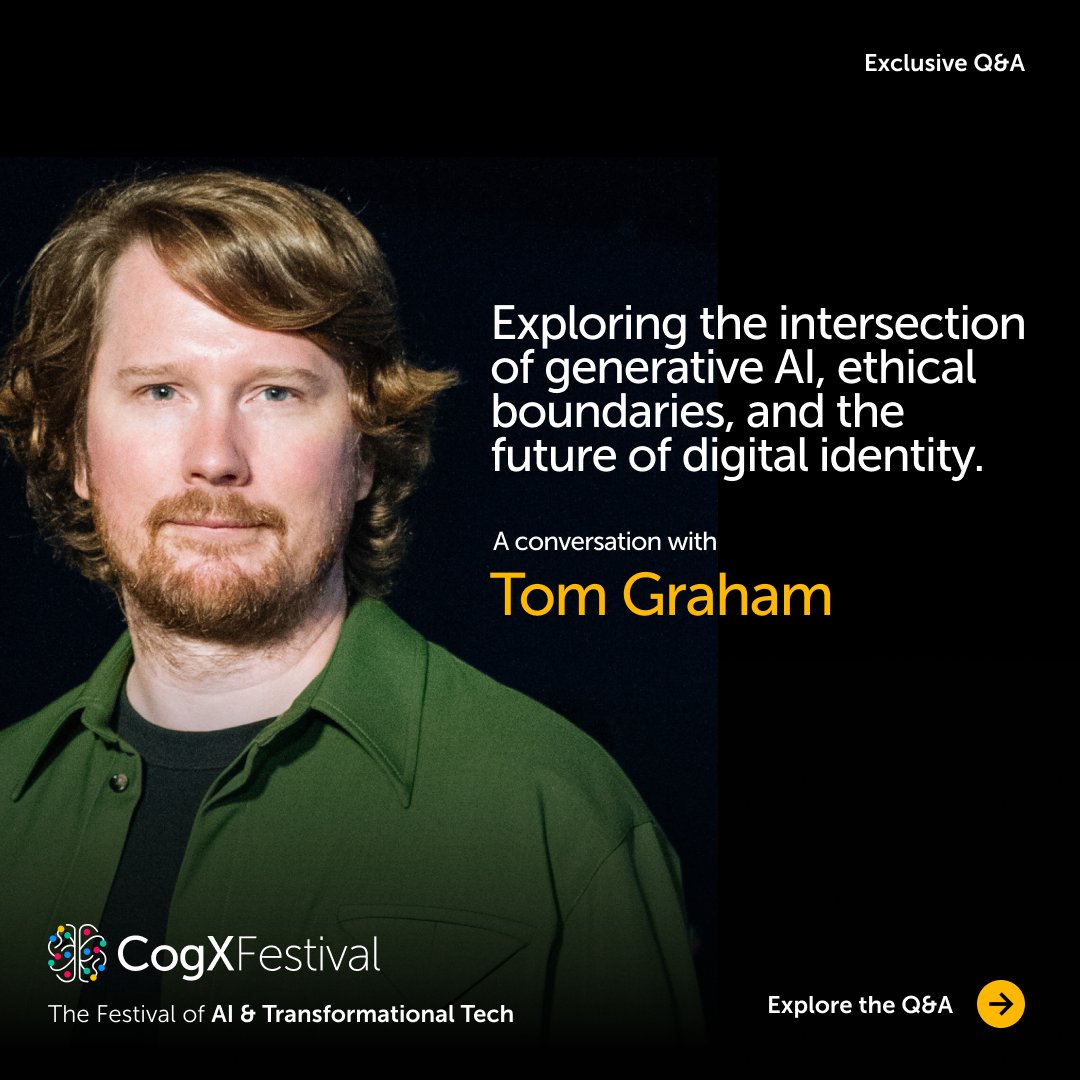 How do we ethically navigate AI in a digital-first world? 🤔

At CogX Festival 2023, Tom Graham, CEO &amp; Co-Founder of Metaphysic, shares insights on the future of generative AI, from empowering individuals to own their digital identities to the importance of transparency in AI