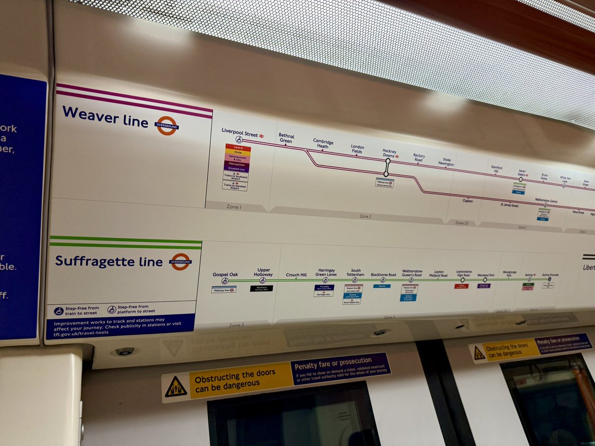 AlCutting's tweet image. Farewell London’s @TfL #Overground Line @overground_bot , and welcome to the #WindrushLine, (and the other re-named lines), then: