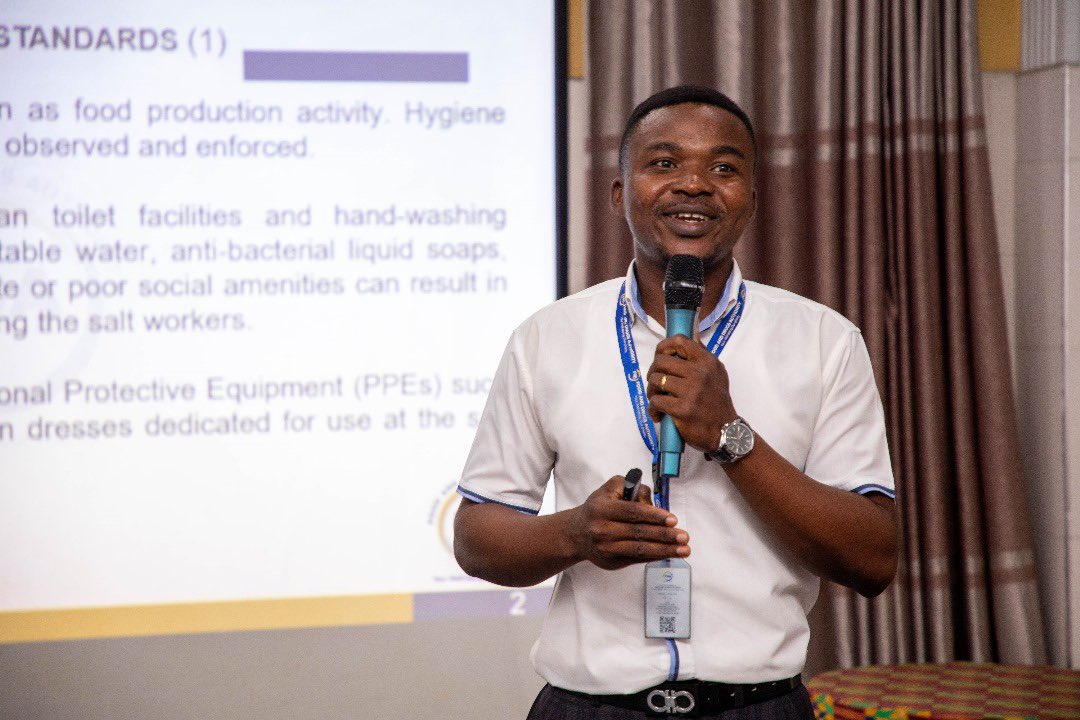 FDAGhana (@fdaghana) on Twitter photo We collaborated with <a href="/UNICEFGhana/">UNICEF Ghana</a> to enhance salt quality and iodization practices, ensuring adequate iodine nutrition by organizing a workshop for Environmental Health Officers and Regulatory Officers of the FDA to improve their competence in food safety inspections. We collaborated with <a href="/UNICEFGhana/">UNICEF Ghana</a> to enhance salt quality and iodization practices, ensuring adequate iodine nutrition by organizing a workshop for Environmental Health Officers and Regulatory Officers of the FDA to improve their competence in food safety inspections.