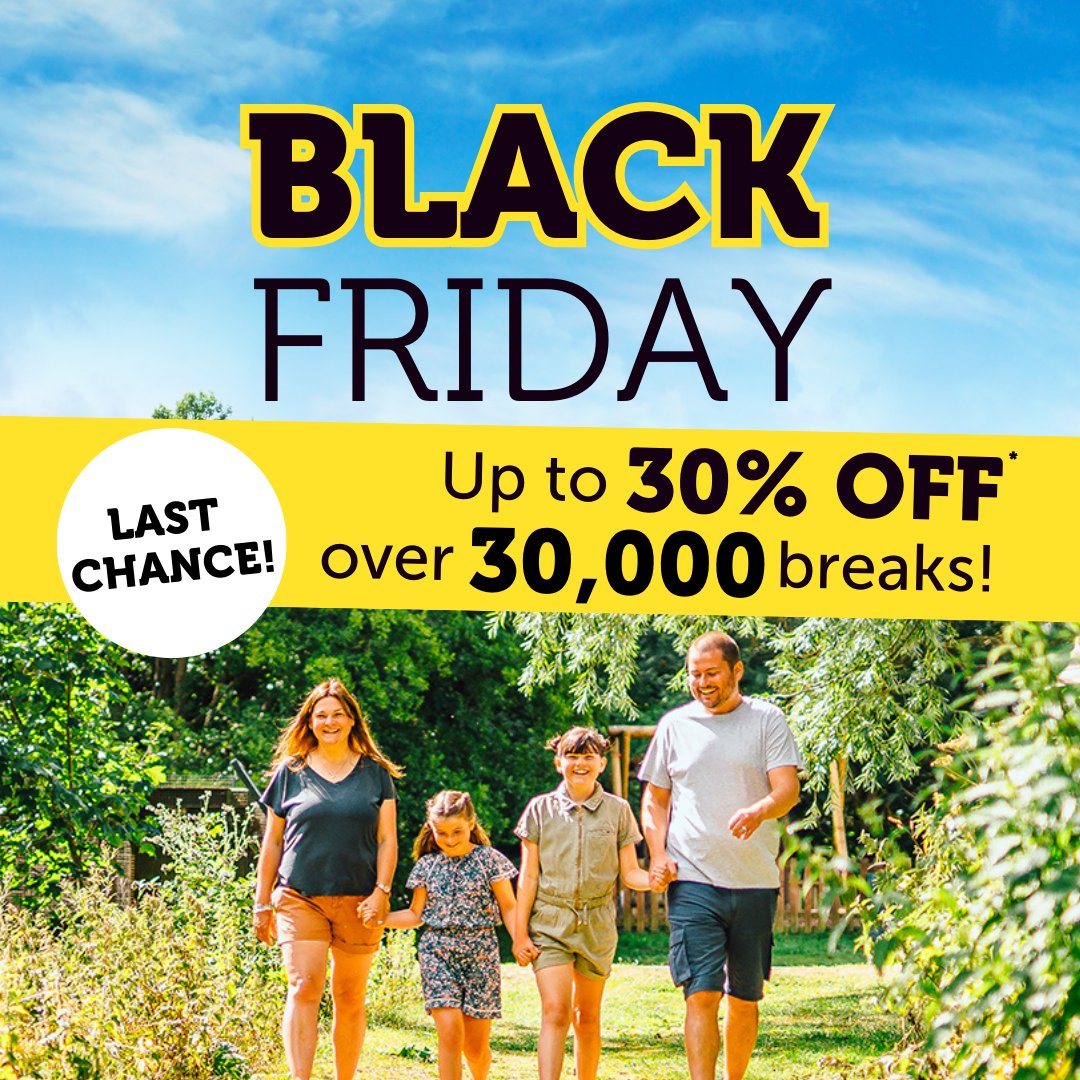 Our Black Friday sale ends Sunday, don't miss out! ⏳
Book now using code 'BFSALE' to get up to 30% off your 2025 holiday!* Visit verdantleisure.co.uk/holiday-offers… or call our friendly holidays team on 03300 535 524

*Terms and conditions: verdantleisure.co.uk/holiday-offers…