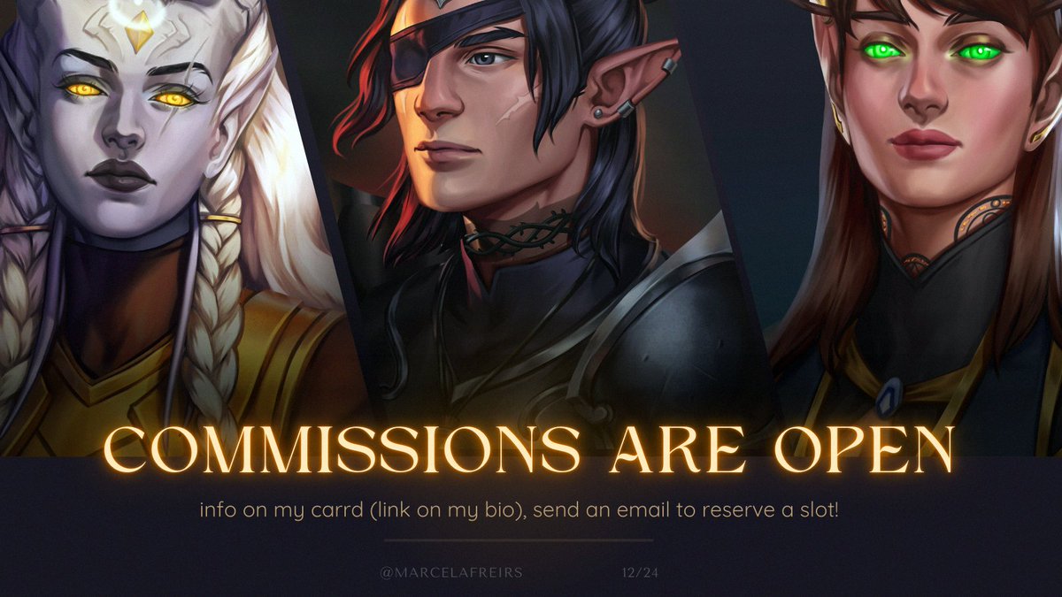 MarcelaFreirs's tweet photo. ‼️Commissions are open in December‼️ I spent almost the cost of my rent on my mental health this month 🥲 Meds, appointments and etc.
So if you can't afford but would like to support my work, I would be grateful if you could share this tweet, 
Thank u so much! https://t.co/kEHWesL71U