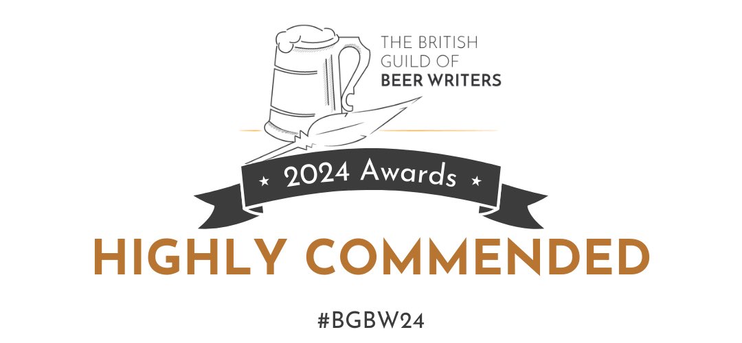 Very honoured to have won an award at the British Guild of Beer Writers annual awards - Highly Commended in the Beer and Travel writing category. #BGBW24