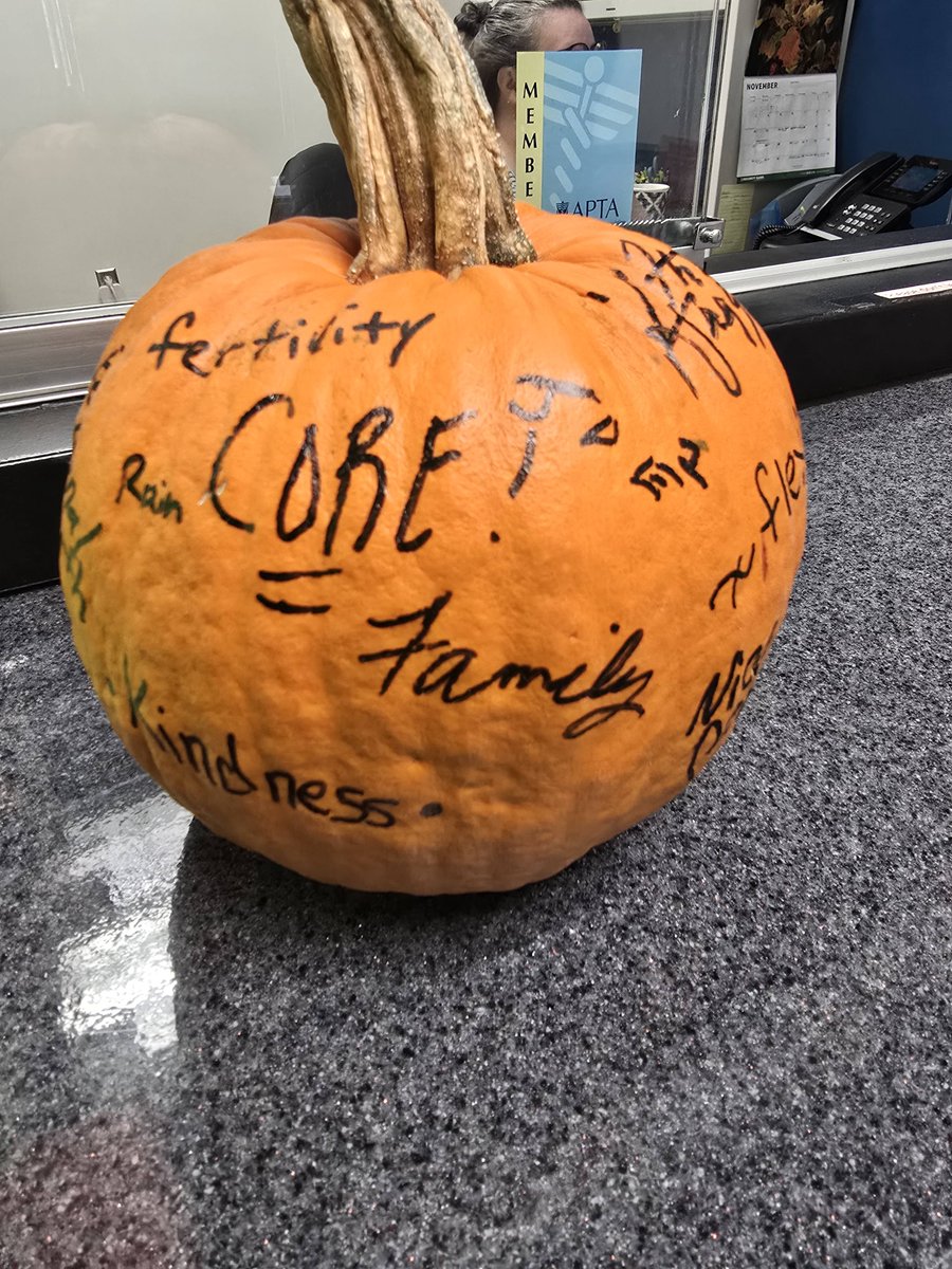 wefixmovement's tweet photo. We are so grateful this day and every day for each patient who walks through our doors and trusts us to help you get back to doing the things you love. Happy Thanksgiving! 

Check out our gratitude pumpkins that patients have been writing on all month. https://t.co/LnwhB03W6G