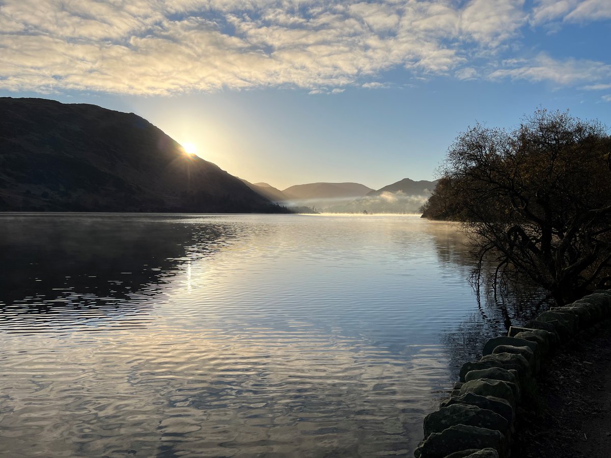 Breathe in the crisp air, gaze out at #Ullswater and remember, this is why we explore... 🌄
