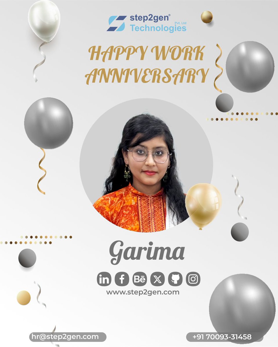step2gen's tweet photo. Congratulations on your work anniversary, Garima🥳

Your contribution has been marked with dedication and impact. We're truly grateful to have you as part of our team. Wishing you continued success and growth in your career journey.

#Step2gen #workanniversary #s2gians #developer https://t.co/GZjPuFYBft