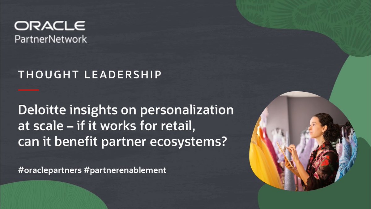 Intimacy &amp; scale aren't mutually exclusive. #oraclepartners <a href="/Deloitte/">Deloitte</a> believes in personalization in #retail. In this LI post, @SDiedericks explains how these principles will undoubtedly benefit partner ecosystems: tinyurl.com/y8bceytp #partnerenablement @Oracleemeaps