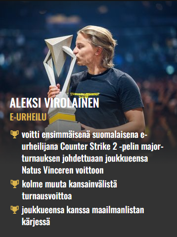 Aleksib is nomitated for athlete of the year in Finland 🏆