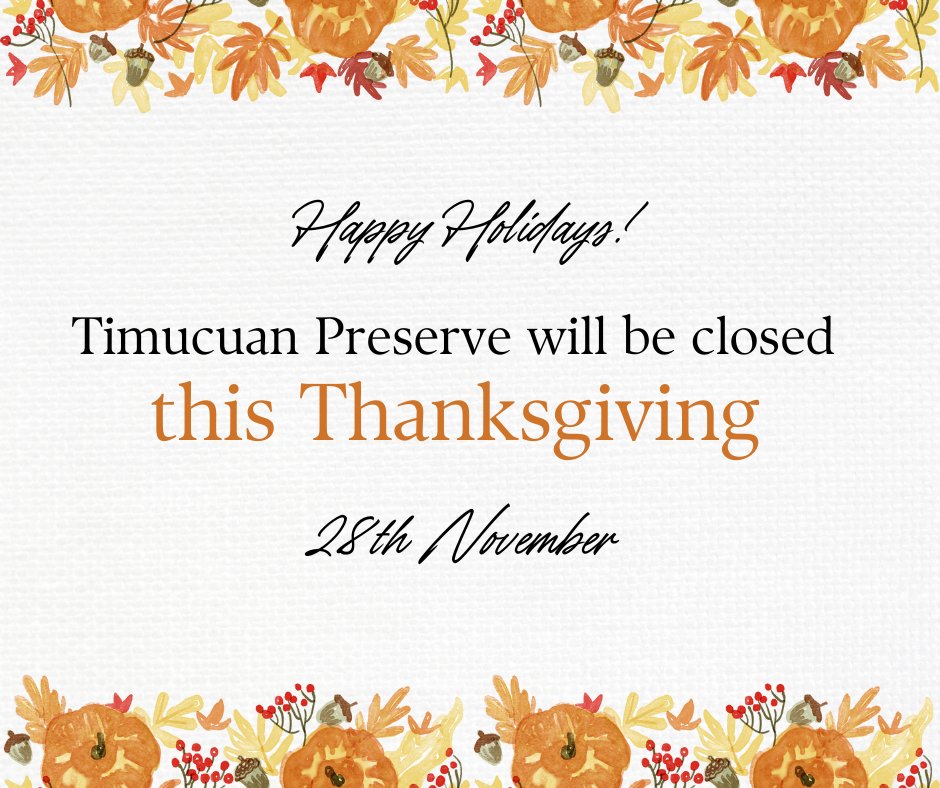 TimucuanNPS's tweet image. The park will open for normal hours on Friday, so opt for some time outside and walk off that Thanksgiving meal.  #optoutside
ow.ly/OUFN50THfRM