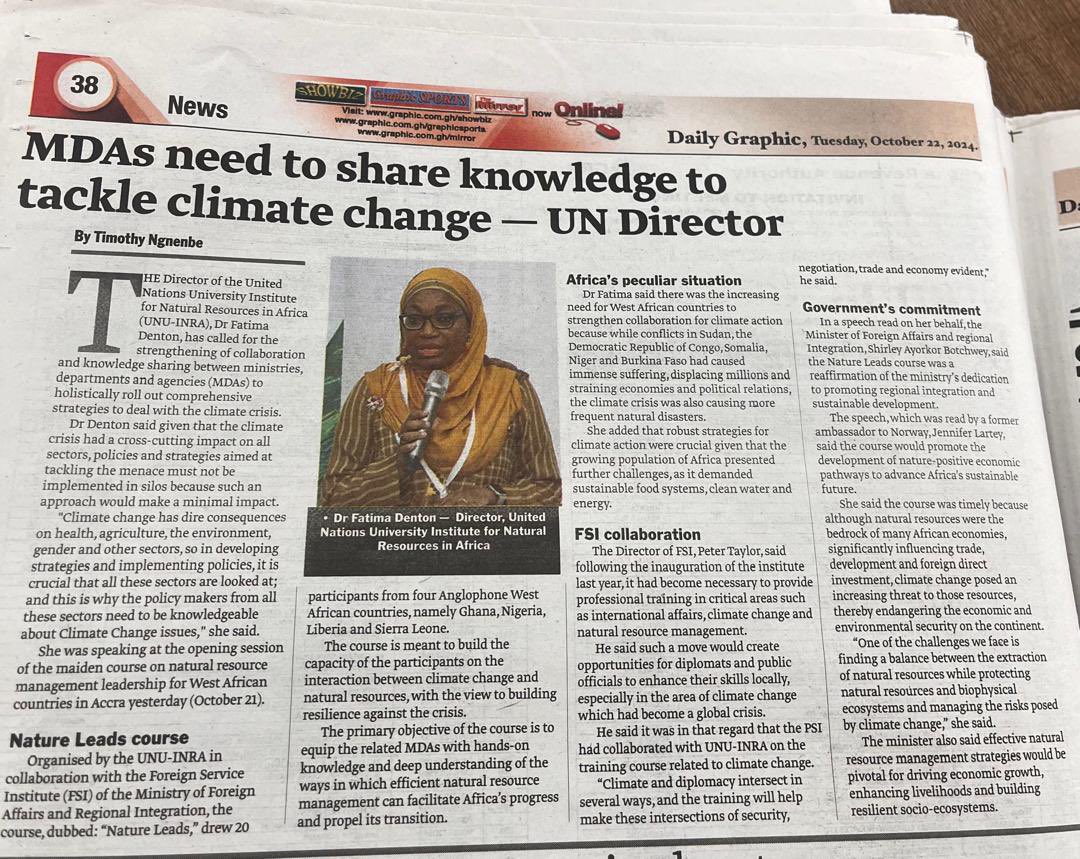 UNUINRA's tweet photo. A leader truly passionate about the climate and advocating for a #justtransition in Africa.
Congratulations to our Director(@Fatima_Denton)for being nominated as one of the @Forbes
Women Leading on Climate.๐
Read moreโฌ๏ธ
https://t.co/nwFHiP5Vni
#weknow #weconnect #wecontest https://t.co/Q8maY2eWix