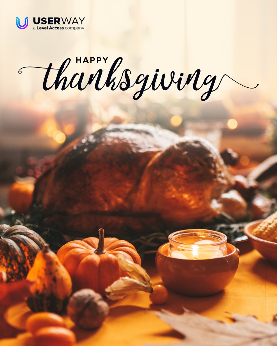 Happy Thanksgiving from UserWay! 🍁

We are deeply thankful to our dedicated employees, valued customers, and trusted partners around the world who share in our mission to make the web a more accessible and inclusive space for everyone.

#Thanksgiving #Thanksgiving2024 #UserWay