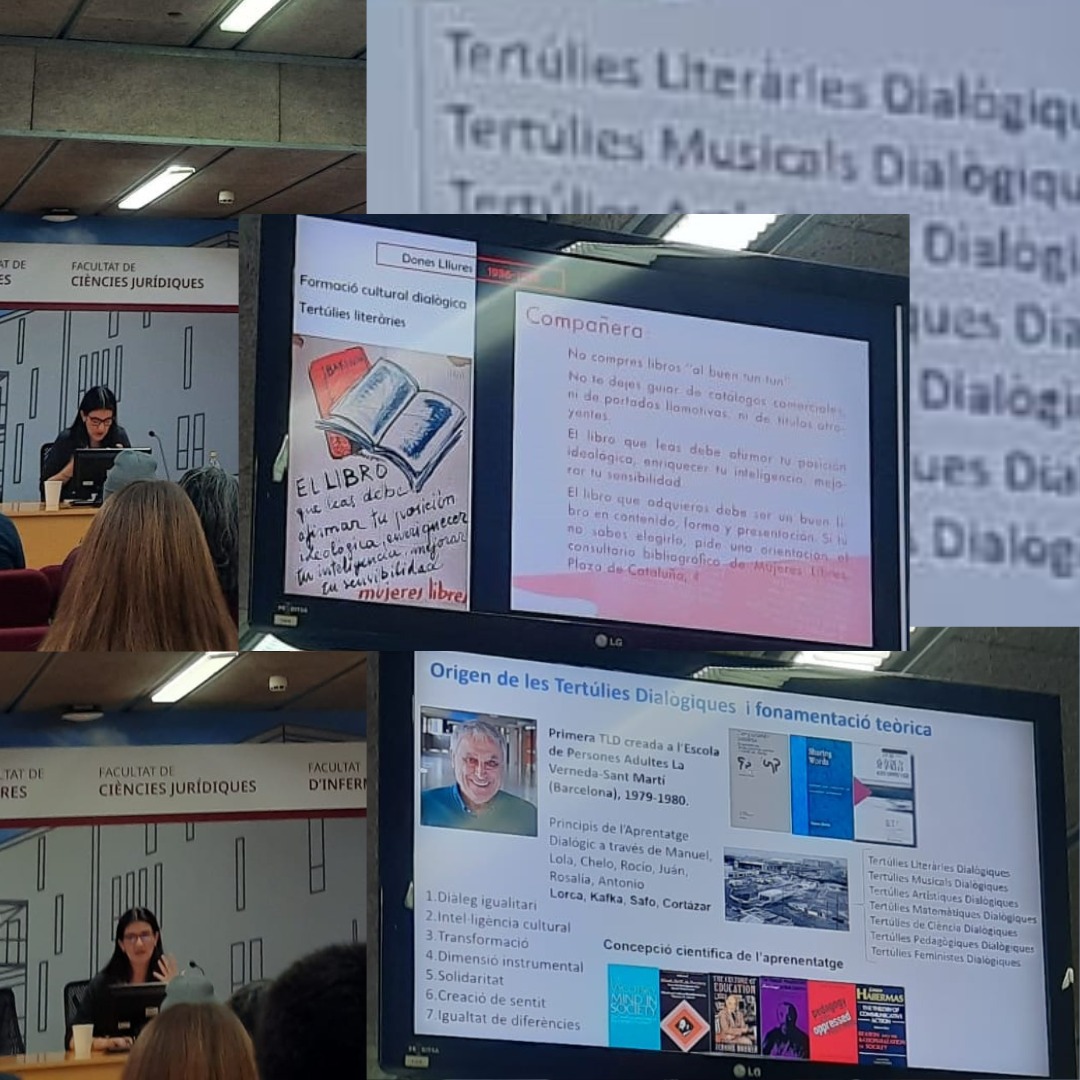 Influència creixent de les Dones Lliures a l'educació: antecedents de les tertúlies literàries dialògiques, presentat avui per <a href="/LauraRuizEugeni/">Laura Ruiz Eugenio</a> a les XXVI jornades d'història de l'educació <a href="/SHEducacio/">Societat d'Història de l'Educació</a> <a href="/iec/">IEC</a> <a href="/universitatURV/">Universitat Rovira i Virgili</a>