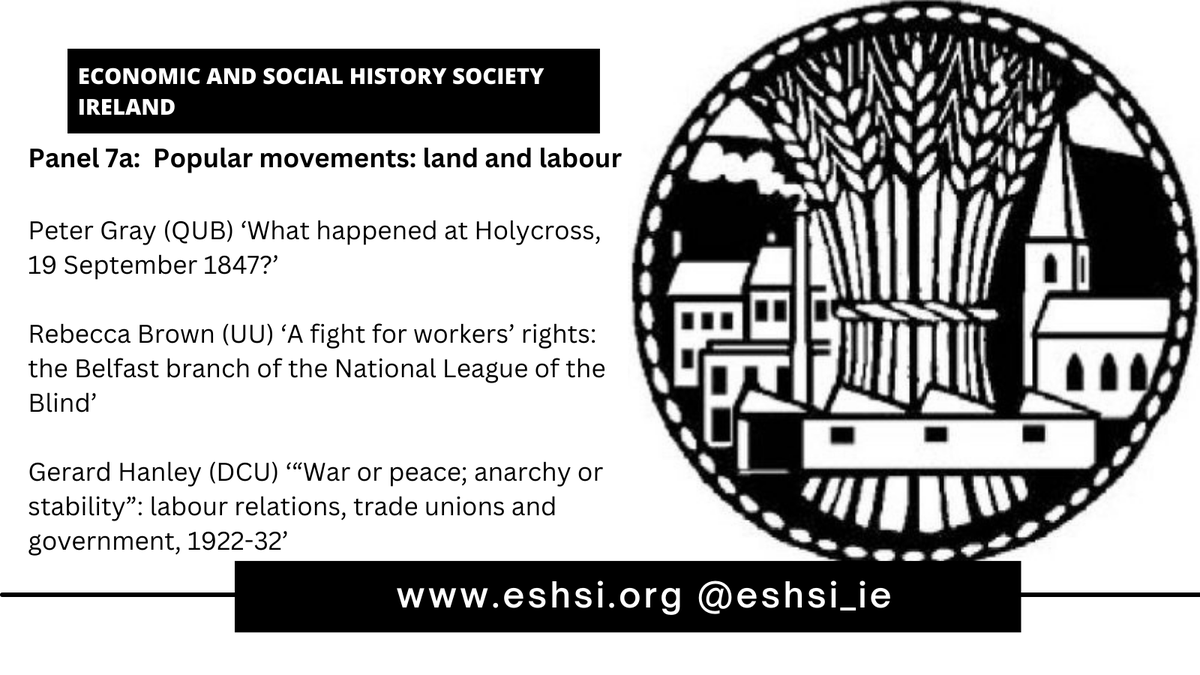 We're back from lunch with our penultimate set of panels of the conference 

Panel 7a: Popular movements: land and labour

Panel 7b: New Perspectives and Methodologies

#ESHSI