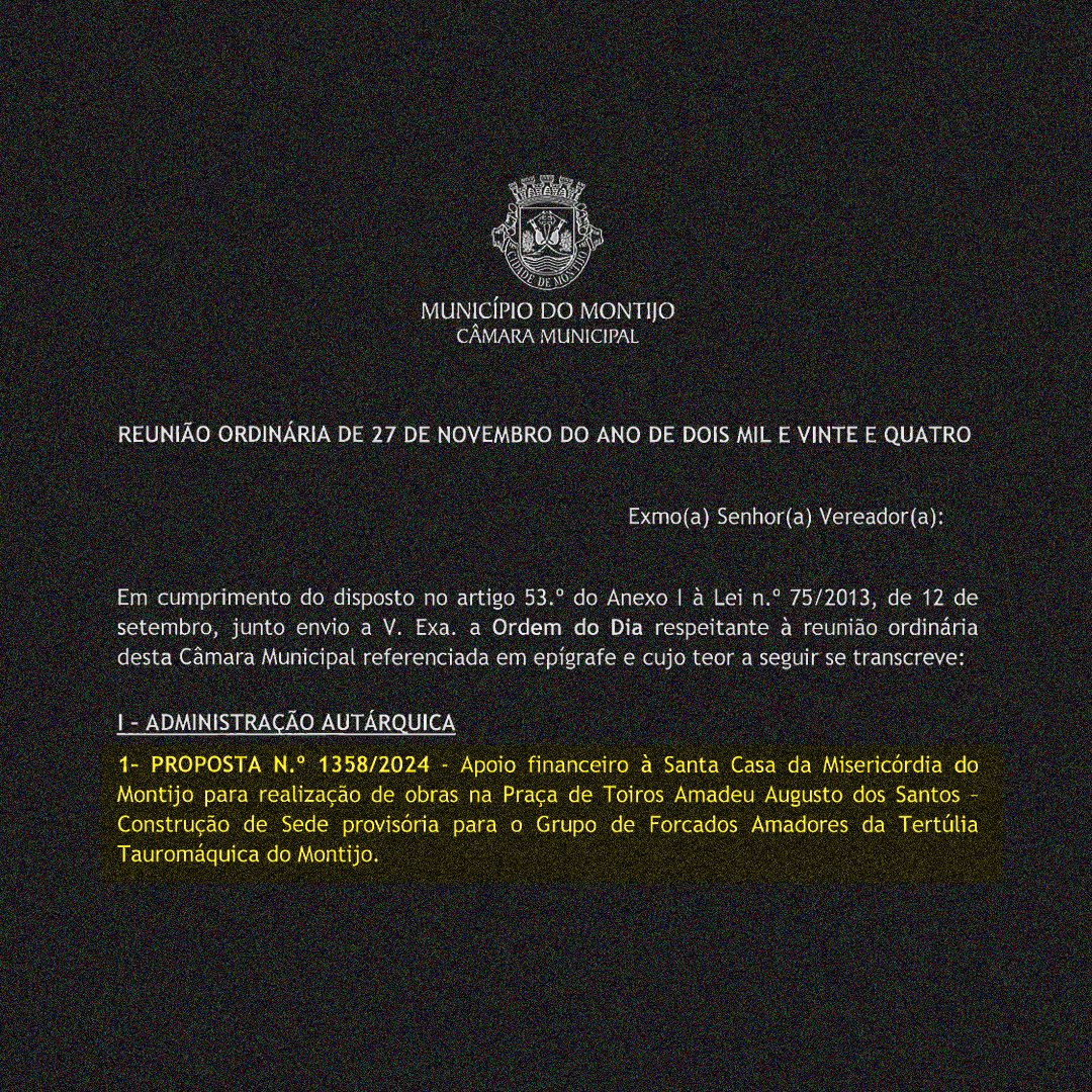 bastapt's tweet photo. Câmara do Montijo gasta 130 mil euros na manutenção da praça de touros que é propriedade da Santa Casa da Misericórdia. A Misericórdia aluga a praça para ser explorada por um empresário tauromáquico mas não tem dinheiro para fazer as obras. Pagamos nós... https://t.co/qdAsmgmjPh