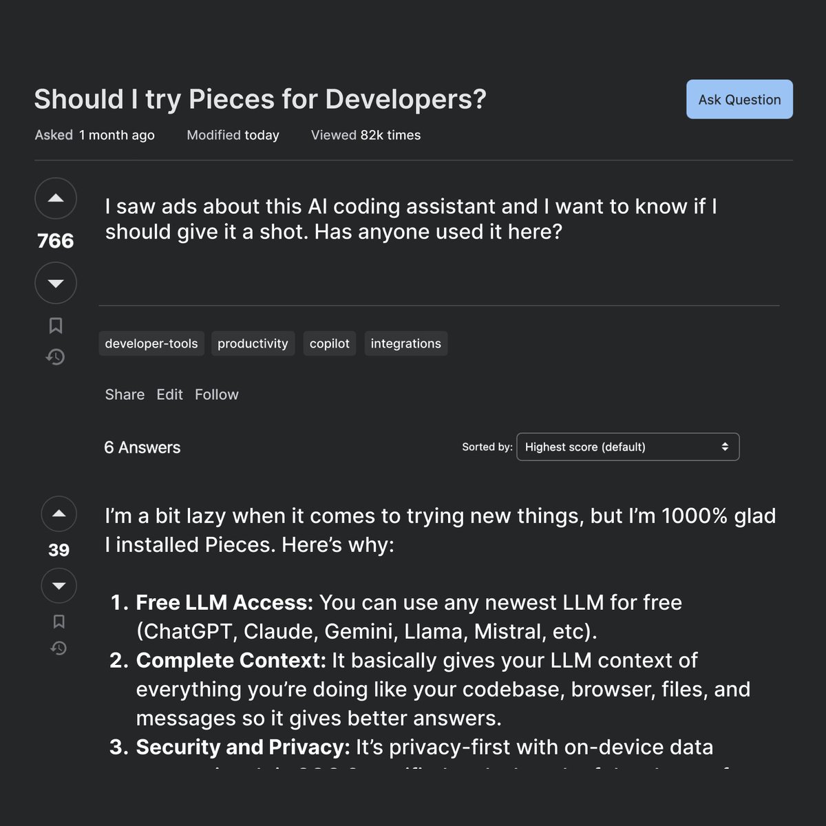 getpieces's tweet photo. Calling all #developers! 📣

Download Pieces - It's Free 👇