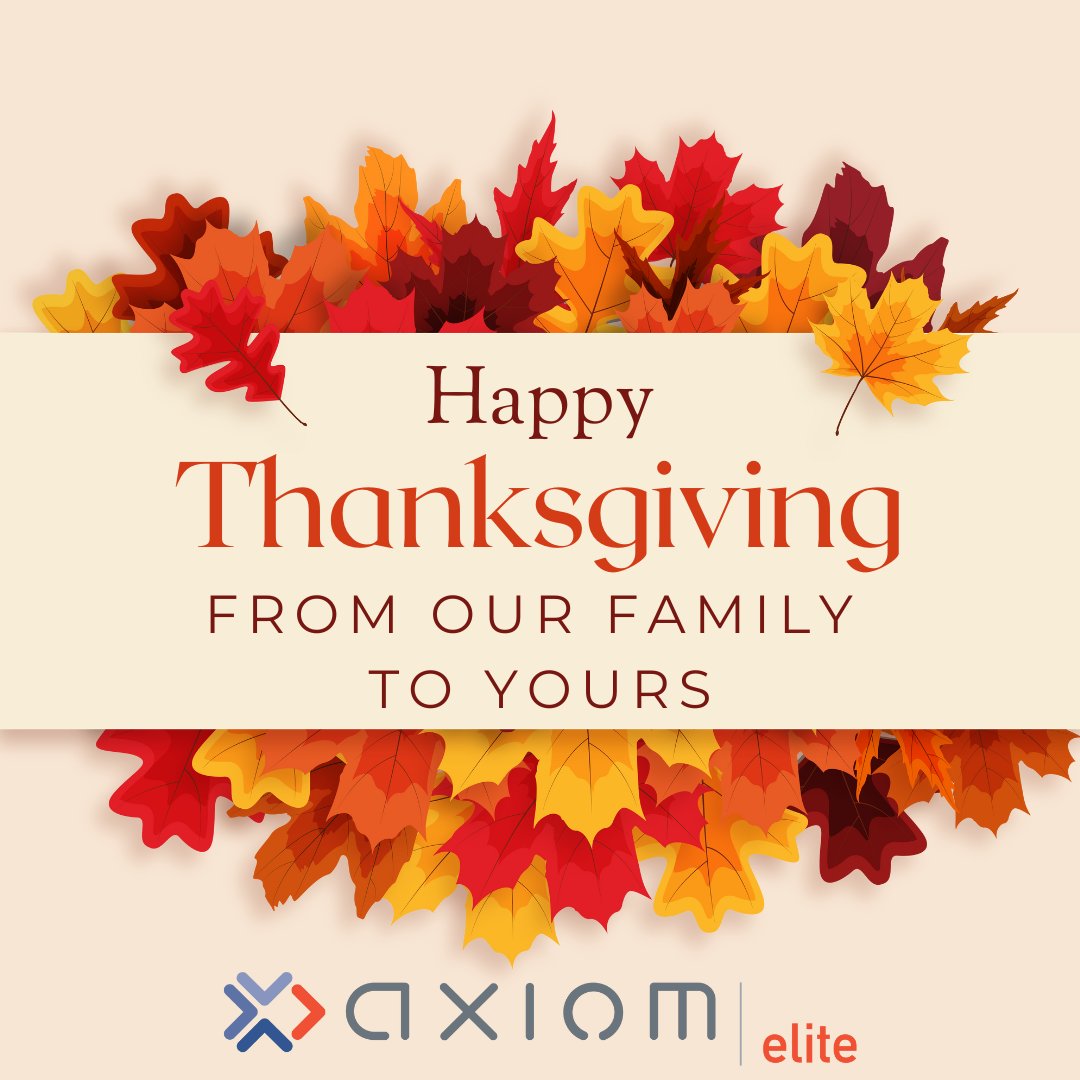 AxiomHigherEd's tweet photo. Happy Thanksgiving from Axiom! 🦃🍁

We're thankful for your continued trust and collaboration with all of our clients, partners, and team members. Wishing everyone a wonderful day filled with gratitude and joy!

#Thanksgiving #Gratitude #AxiomElite #Thankful #HigherEducation https://t.co/WrlX10zxu2