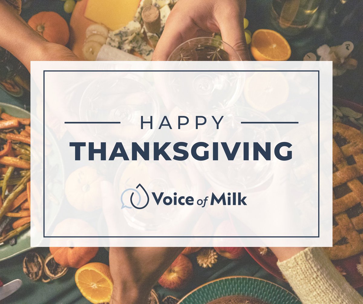 Happy Thanksgiving! Today we say a heartfelt thanks to the dairy community for their contributions everyday to feed our families. We are grateful to play a part in  amplifying the voice of dairy farmers throughout our communities, in Congress and within the dairy supply chain.