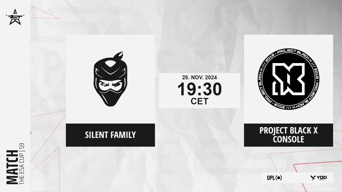One more match to end the first round of the Playoffs. Either stay in the upper bracket or fall to the lower bracket. Which team will prove to be the stronger team today?

🎙️ Casters: <a href="/PuffoBob/">PuffoBob</a>  &amp; TBD
📷 Observer: TBD
🖥️ Producer: <a href="/NanosTilen/">Tilen 'Nanos' Šmid</a> 

#ESACUP #ESAFAM