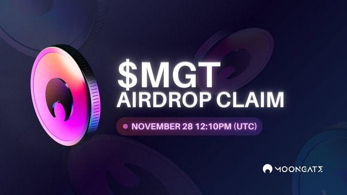 OblivisKeytrx's tweet photo. $MGT claim is now live!

Eligible participants can check their eligibility and collect tokens.
🌐 Verify your status here: https://t.co/uFIMDZYZ0r.

Be part of the $MGT network today.

#MoonGate #moongate https://t.co/otscC7eYBq