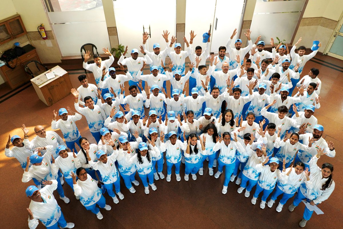ddsportschannel's tweet photo. India's 68-member team is ready for the 10th Asia-Pacific Deaf Games in Kuala Lumpur from December 1 to 8. Funded by the Sports Authority of India, they will compete in seven disciplines, including athletics and badminton. 

Athletes like Gouranshi Sharma and Balram are aiming for medals ahead of next year's Deaflympics. 

Best of luck, Team India! 🇮🇳 

#AsiaPacificDeafGames #DeafSports

@IndiaSports @Media_SAI