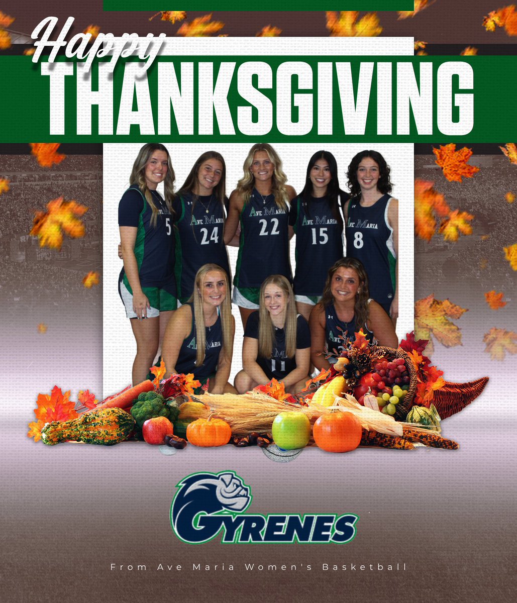 Happy Thanksgiving from our Gyrene family to yours. 🦃🏀🍂 We are so thankful for our amazing team, family, and fans! Wishing you all a day filled with joy, love, and plenty of good food. 

#HappyThanksGiving2024 #ThankfulThursday #gogyrenes💙💚