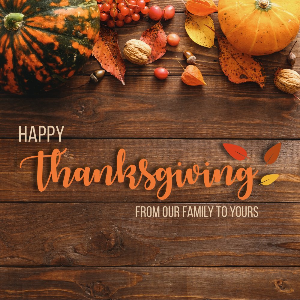 We’re grateful for our team, customers, and community. Wishing you a joyful and connected Thanksgiving!

#Thanksgiving #Gratitude