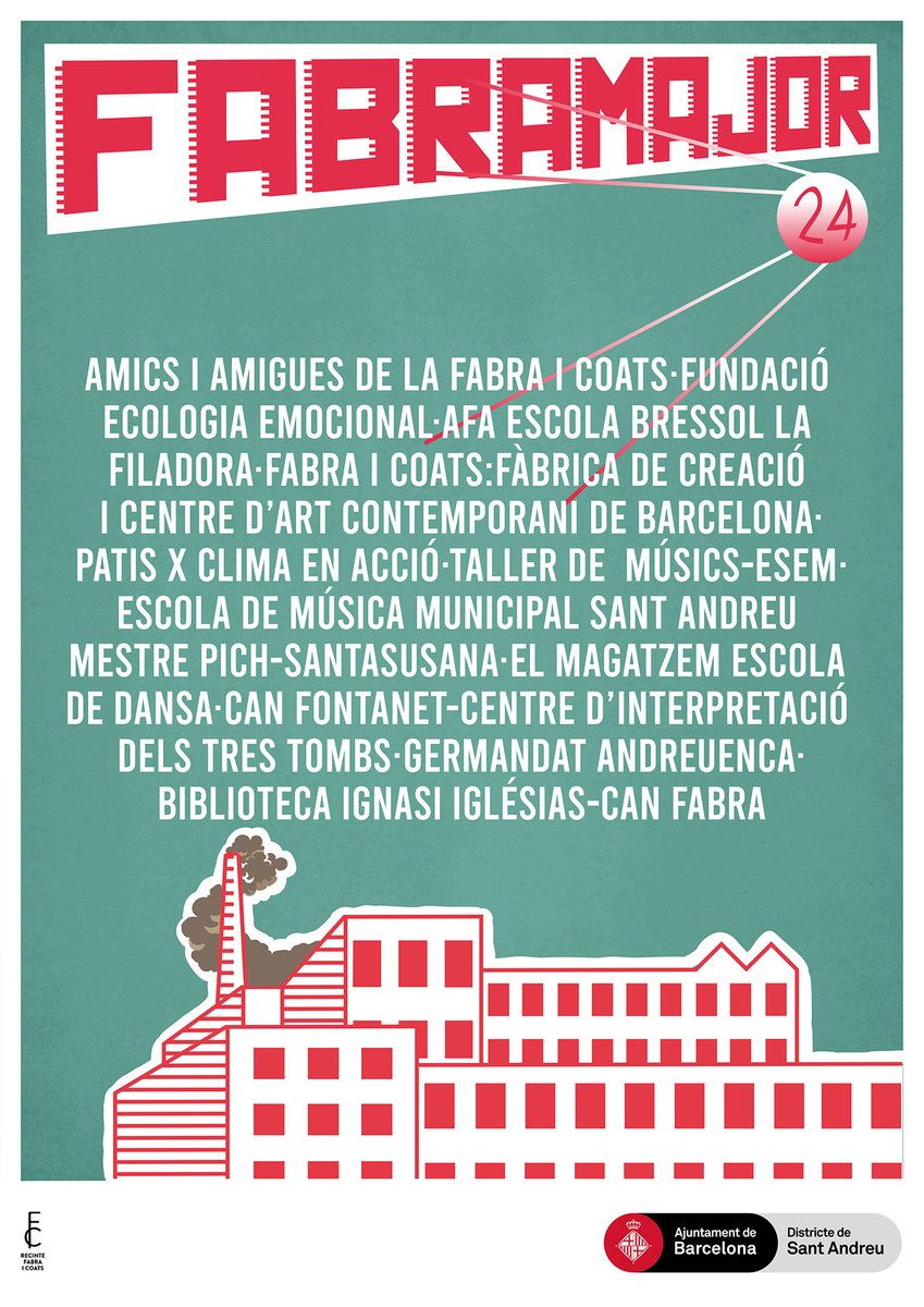 Biblioteca Ignasi Iglésias-Can Fabra (@bibcanfabra) on Twitter photo Ja pots consultar les activitats que organitzem per la Festa Major al <a href="/FabraiCoats/">Fabra i Coats</a> .
Consulta-les aquí: tuit.cat/f6XmW
Visca la Festa Major, i visca Sant Andreu! Ja pots consultar les activitats que organitzem per la Festa Major al <a href="/FabraiCoats/">Fabra i Coats</a> .
Consulta-les aquí: tuit.cat/f6XmW
Visca la Festa Major, i visca Sant Andreu!