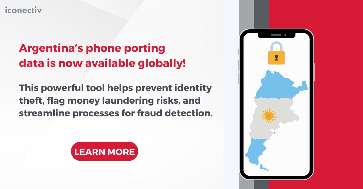 iconectiv's tweet image. Weeks later, Argentina’s porting data is making fraud prevention easier for businesses across sectors! 🔒 

Discover how companies are using it to stay secure and enhance efficiency: bit.ly/4ePFVpO

#FraudPrevention #NumberPorting #NumberPortability
