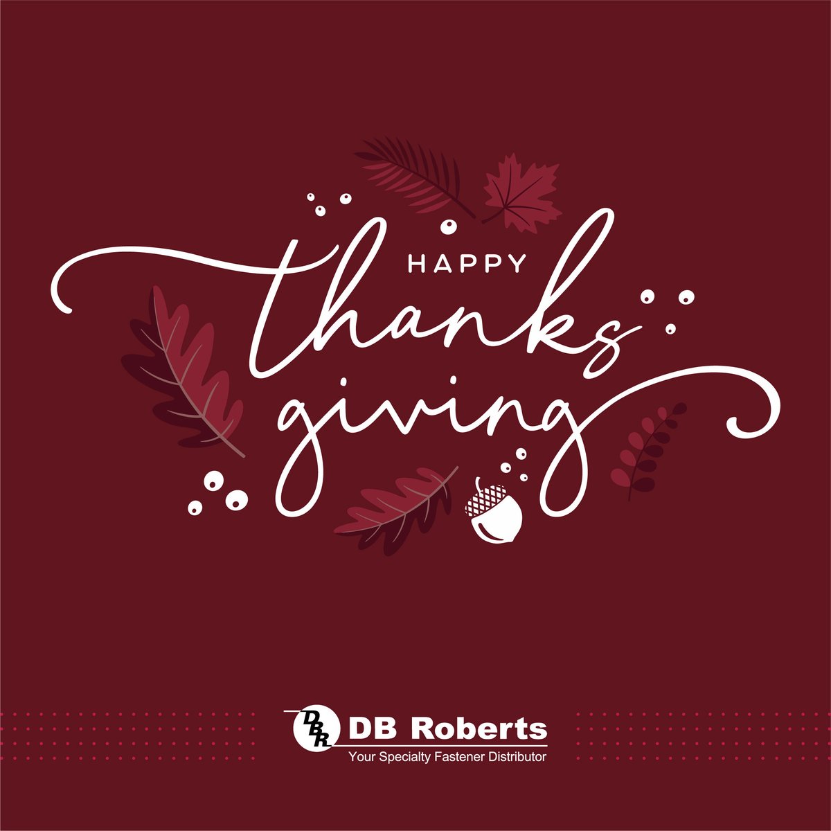 DBRobertsCo's tweet image. Today, we’re grateful for the incredible customers, dedicated supplier partners, and hardworking team members who make everything we do possible. From our family to yours, we wish you a day filled with joy, gratitude, and meaningful connections.

#HappyThanksgiving #DBRoberts