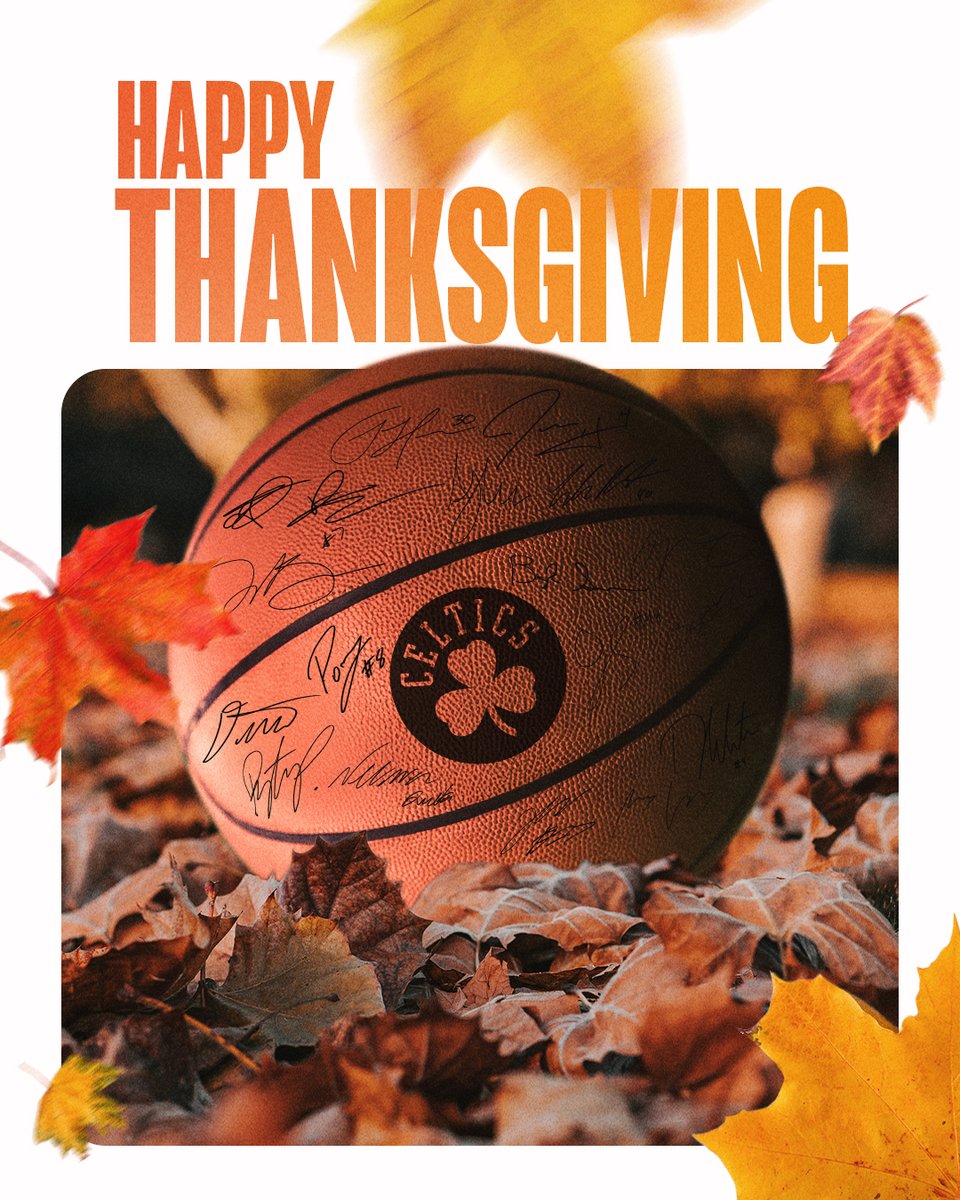 celtics's tweet photo. Feeling extra thankful this year 😏

Happy Thanksgiving, Celtics Nation https://t.co/xEMdhG8Bql