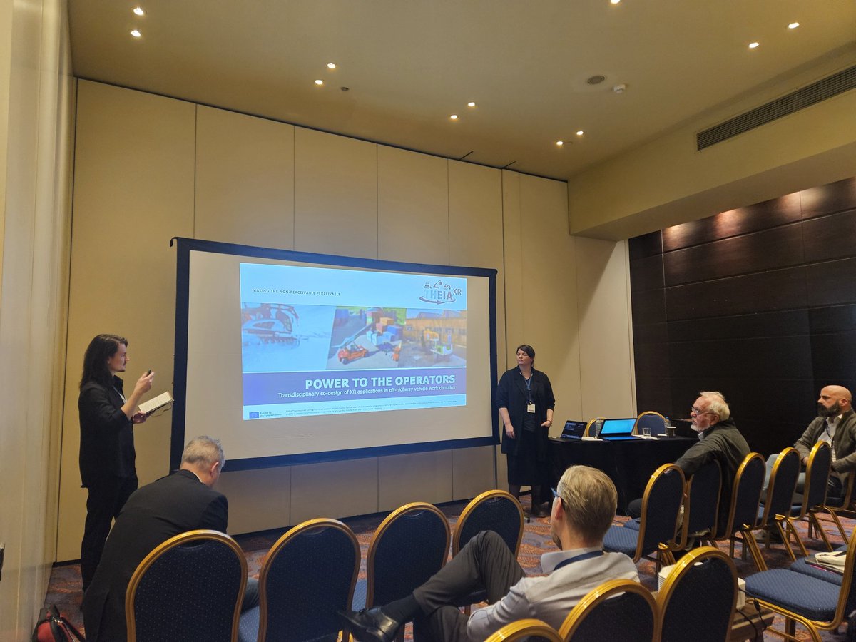 🏭 XR in Industry (Part B) at #EuroXR2024 

🔹 Augmented telecommunication in factories
🔹 XR in engineering: A gap analysis
🔹 XR-powered human-robot collaboration
🔹 Co-design of XR in off-highway vehicles 

📍 Chair: Kaj Helin 

#XRInnovation #Industry #isenseresearch