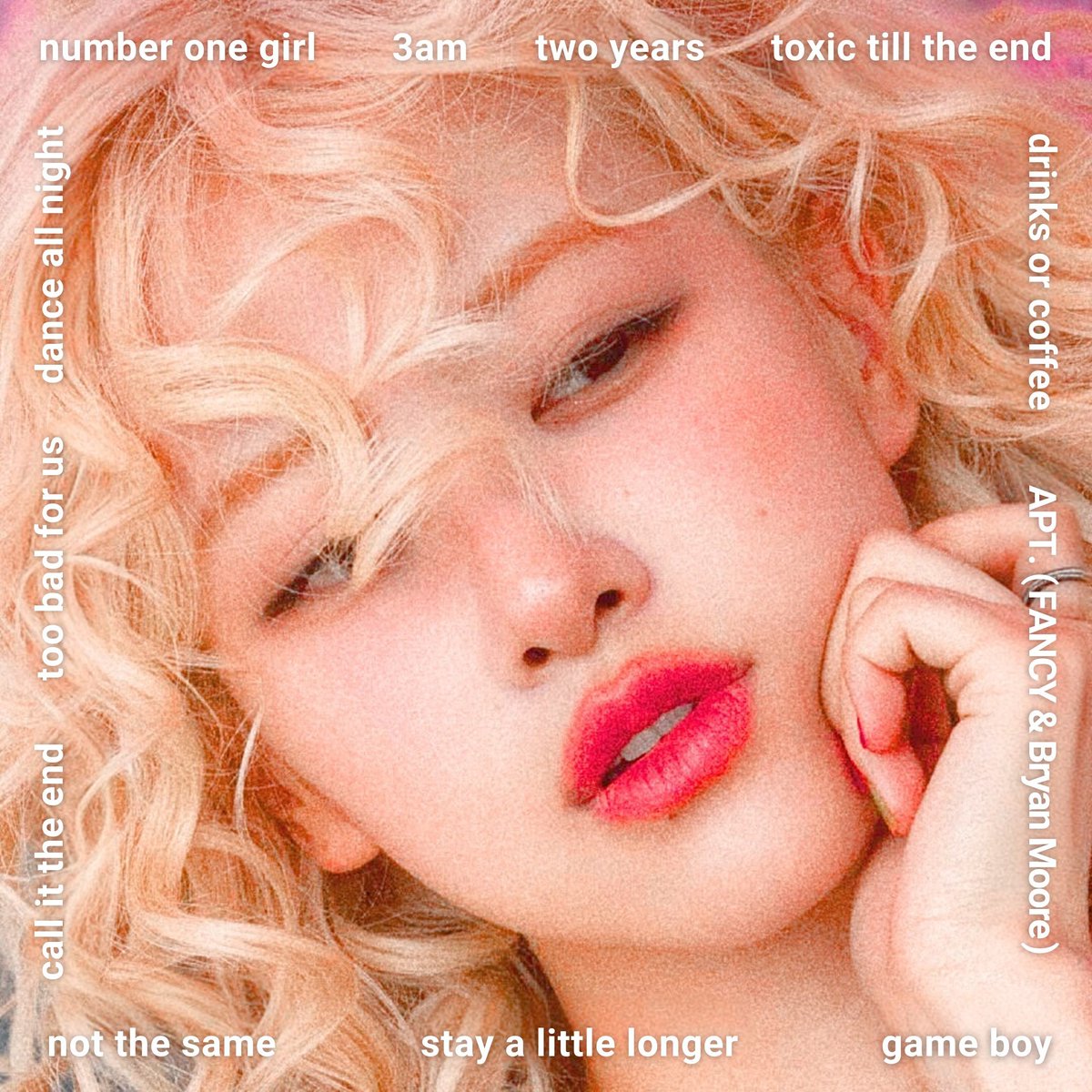 ⠀

 🔔  𝐈𝐆  𝐔𝐏𝐃𝐀𝐓𝐄 
     ⠀
#𝐥𝐮𝐯𝐥𝐲_𝐟𝐚𝐧𝐜𝐲

𝐥𝐮𝐯𝐥𝐲_𝐟𝐚𝐧𝐜𝐲      6   dec    -   ‘   fancie   ’   
here  ’  s    the   tracklist   for   you    ♡
 
²⁵ ⁿᵒᵛᵉᵐᵇᵉʳ
♡  Liked by 𝙗𝙧𝙚𝙖𝙩𝙝.𝙗𝙣𝙥𝙠 and  𝙤𝙩𝙝𝙚𝙧𝙨

⠀