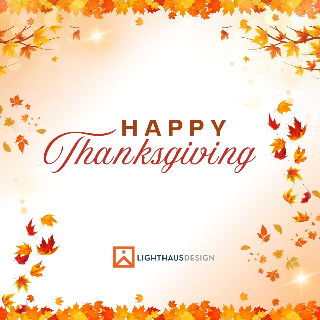 LighthausDesign's tweet photo. Cue the turkey, the stuffing, and the stretchy pants... It’s Thanksgiving! 🦃✨ Have a great one! 
.
.
#Thanksgiving #Gratitude #LighthausDesign #LongIsland #Marketing https://t.co/ojS0fdH53s